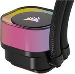 Corsair iCUE LINK H100i 240mm RGB AIO Liquid CPU Cooler, 240mm Radiator with QX120 RGB Fans, Up to 2400 RPM Speed, 63.1 CFM Airflow, Intel 1700 & AMD AM5 Sockets, Black | CW-9061001-WW