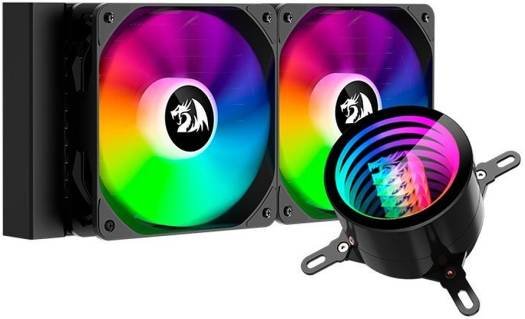 Redragon CCW-3011 aRGB Liquid CPU Cooler, 240mm Radiator, 2x 120mm Fans Black 