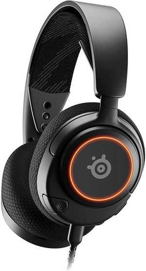  SteelSeries Arctis Nova 3 Multi-System Gaming Headset, Hi-Fi Drivers, 360Â° Spatial Audio, RGB Lights, AirWeave Memory Foam Earcups, Lightweight, ClearCast Gen 2 Mic, For PC/PS5/PS4, Black | 61631