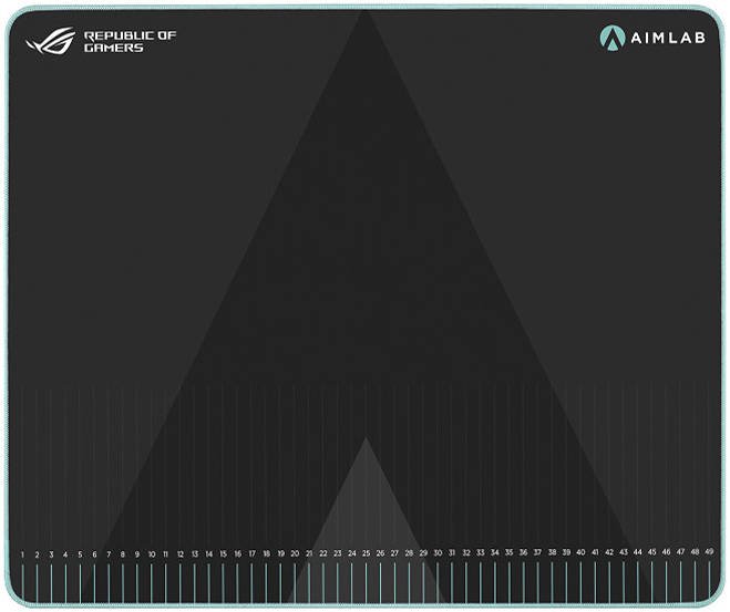ASUS ROG Hone Ace Aim Lab Edition Gaming Mouse Pad, 508 X 420 x 3 mm, Large Size, Soft, Hybrid Cloth Material, Non-Slip Rubber Base, Esports & FPS Gaming, Black | 90MP0380-BPUA00