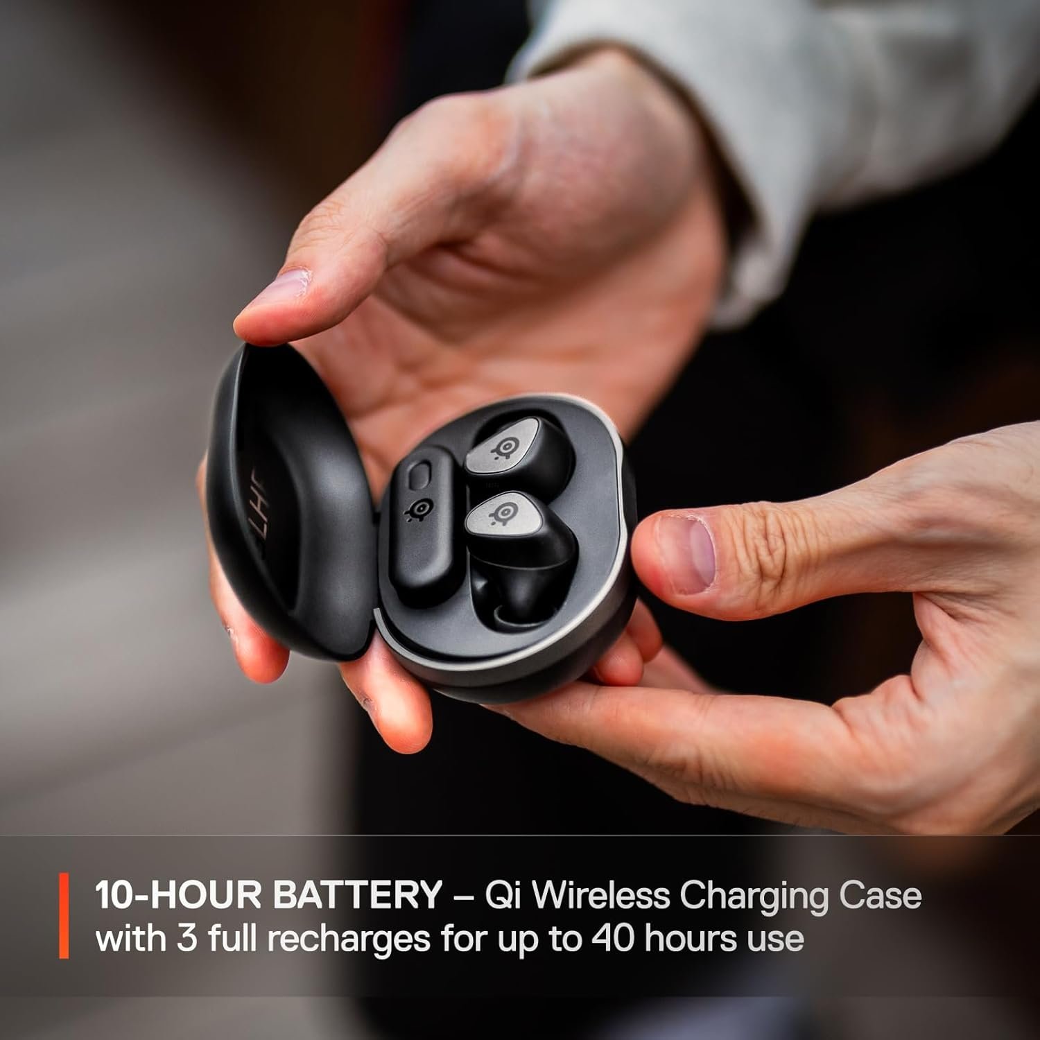 SteelSeries 61680 Wireless Gaming Earphones, Arctis GameBuds ANC Noise Cancelling for PC/PS 5/4/Switch/Smartphones, IP55 Dustproof and Waterproof, Bluetooth.
