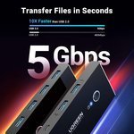 UGREEN USB KVM Switch Selector USB 3.0 Splitter 2 Computers Sharing 4 USB Devices 2 In 4 Out Switcher Box Hub for Mouse, Keyboard, Scanner, Printer,...