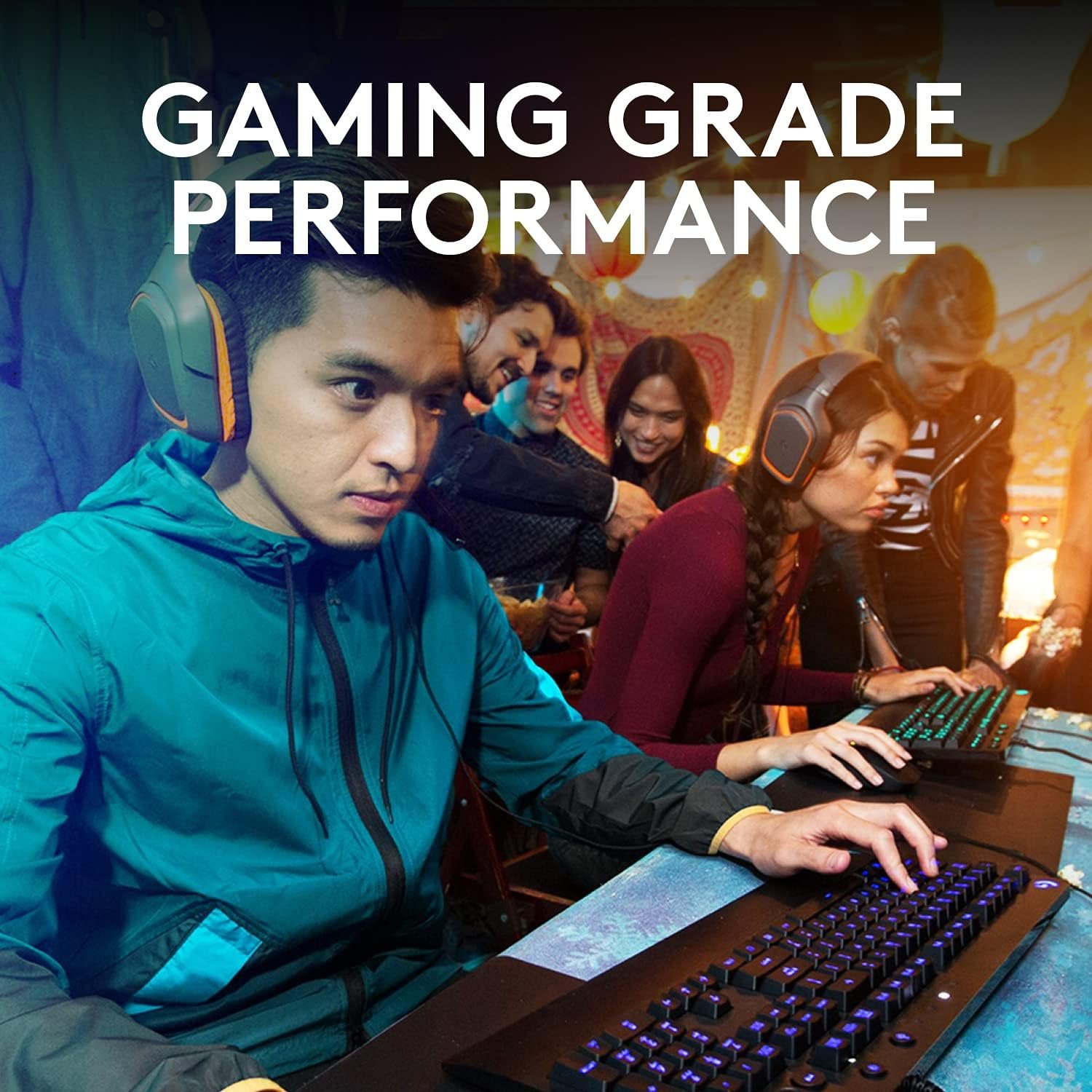  Logitech G G213 Prodigy Gaming Keyboard, RGB Lightsync Backlit Keys, Spill-Resistant, Customizable Keys, Dedicated Multi-Media Keys, Qwerty Us International