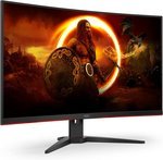 AOC C32G2ZE 32" Curved Frameless Gaming Monitor, Full HD 1920x1080, VA, 0.5ms 240Hz, AMD FreeSync Premium, DP/HDMI/VGA, VESA, 3-3-1 Re-Spawn Program, Xbox PS5 Switch,Black