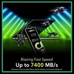 Addlink S93 2TB PCIe 4.0 M.2 Gen 4 Memory Expansion SSD, Up to 7400 MB/s, Internal Solid State Drive with HMB Technology for Laptop, Gaming and Creators