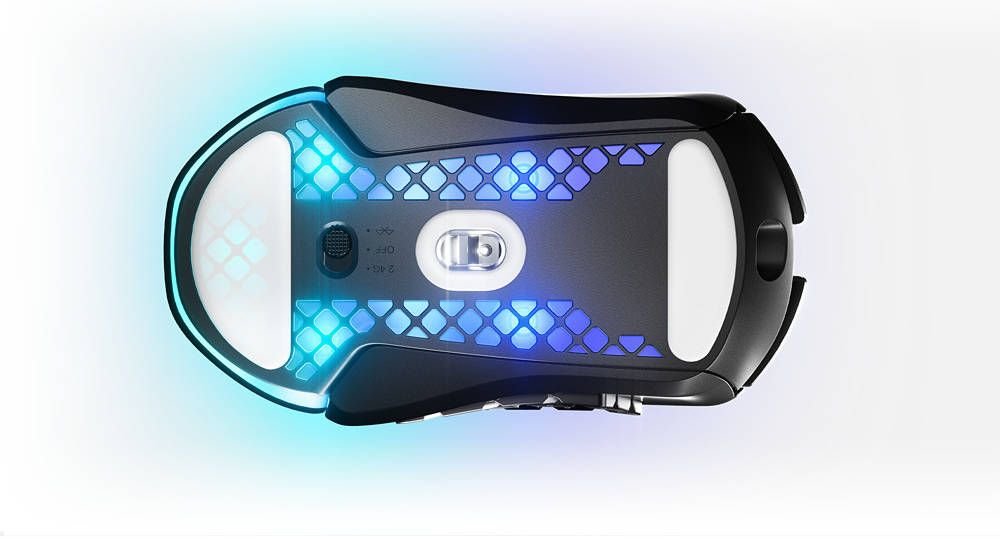 SteelSeries Aerox 9 Wireless Gaming Mouse, 40G Acceleration, 18000 in 100 CPI Increments, Ultra Lightweight, 3 RGB Zone, IP54 Water Resistance, Bluetooth 5.0,180H Battery Life, USB-C, Onyx | 62618