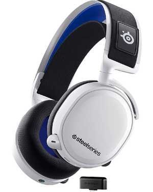 SteelSeries Arctis 7P+ Wireless Gaming Headset, Lossless 2.4 GHz, 30 Hour Battery Life, USB-C Charging, 7.1 Surround, For PC / PS5 / PS4 / Mac / Android, White | 61471