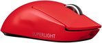Logitech G Pro X Superlight Wireless Mouse, 2.4 GHz Connectivity, 40G Acceleration, 25600DPI Hero Optical Sensor, Up To 70 Hour Battery Life, 5 Buttons, Windows and Mac Compatible, Red | 910-006785
