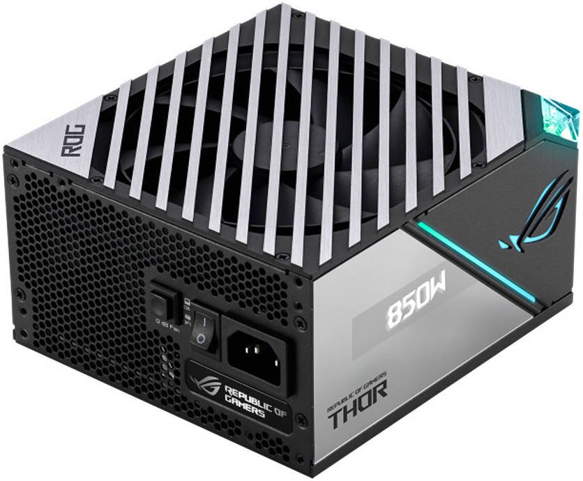ASUS ROG THOR 850W Platinum II Fully Modular Power Supply, 80 Plus Platinum,135mm Wing-blade Fan with PWM Control, ROG Heatsinks, OLED Display, Aura Sync, Low-ESR Capacitors | 90YE00L2-BONAOO