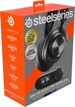SteelSeries Arctis Nova Pro Wireless Gaming Headset, Infinity Power System, Dual Audio Streams, Active Noise Cancellation, ClearCast Gen 2 Mic, Compatible with PS4 / PS5 / PC, Black | 61520