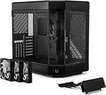HYTE Y60 Modern Aesthetic Mid-Tower ATX Gaming PC Case, Panoramic Tempered Glass Design, Dual Chamber, 360mm Radiator Support, 3 Pre-installed 120mm Fans, PCIE 4.0 Cable, Black/Black | CS-HYTE-Y60-B