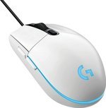 Logitech G203 Lightsync RGB Lighting 800 DPI, 6 programmable buttons Optical Wired Gaming Mouse (White) | 910-005797