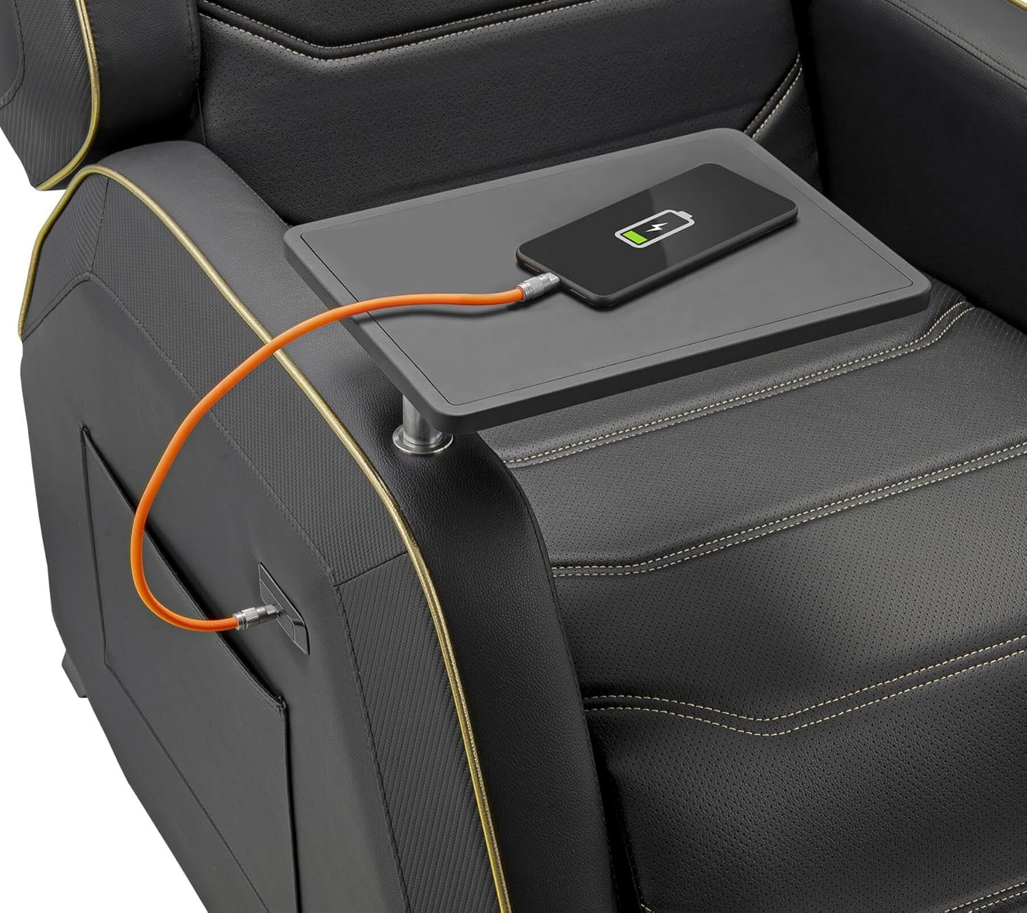 COUGAR Ranger Pro Royal Gaming Sofa, Steel-Frame, Breathable Pvc Leather, With Lumbar Pillow, 157Â° Recliner System, 160Kg Weight Capacity- Black