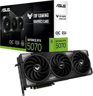 ASUS TUF Gaming GeForce RTX â„¢ 5070 12GB GDDR7 OC Edition Gaming Graphics Card (PCIeÂ® 5.0, HDMIÂ®/DP 2.1, 3.125-slot, Military-Grade Components, Protective PCB Coating, axial-tech Fans)
