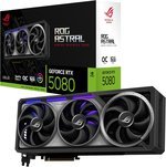 ASUS ROG Astral GeForce RTXâ„¢ 5080 OC Edition Gaming Graphics Card (PCIeÂ® 5.0, 16GB GDDR7, HDMIÂ®/DP 2.1, 3.8-Slot, 4-Fan Design, Axial-tech Fans, Patented...