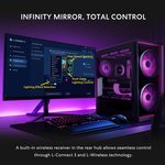  Lian Li LANCOOL 217 INF Infinity Mirror Computer Case, Mid-Tower ATX PC Case w/ 3 Pre-Installed Fans, 2x170mm ARGB Fans, 1x140mm, Front Mirror Glass Panel,.