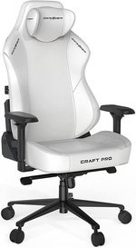 DXRacer Craft Pro Classic Gaming Chair, Alumnum Base, High-Density Memory Foam, Adjustable Memory/Recline, 4D Armrests, Multi-fun Tilt, 2.36" Caster, Class 4 Hydraulics, White | CRA-PR001-W-H1