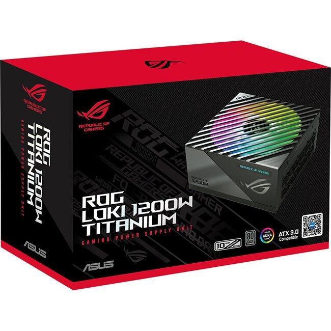 ASUS ROG LOKI SFX-L Titanium 1200W ATX Modular Power Supply - Black | 90YE00N0-B0NA00