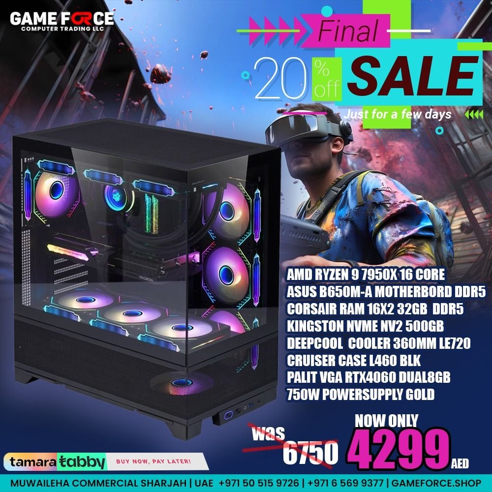 GAMING PC AMD RYZEN 9 7950X 16 CORE	