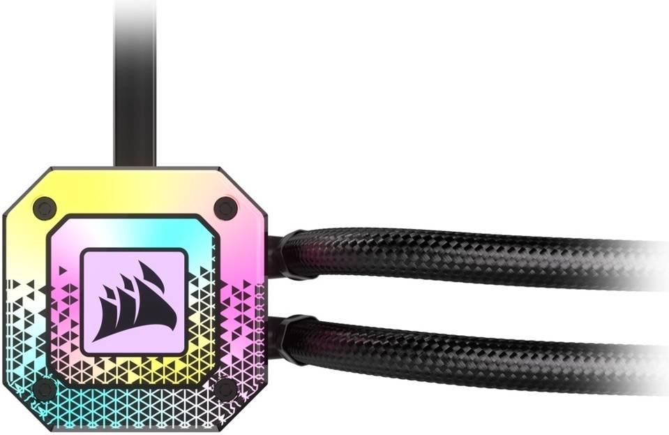 Corsair iCUE H100i Elite Capellix XT Liquid CPU Cooler, 2x 120mm Fans, 240mm Radiator Size, 13.8 - 65.57 CFM Fan Airflow, 400mm Tube, Copper Plate, Black | CW-9060068-WW