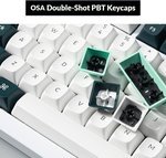 Keychron Q1 HE QMK Wireless Mechanical Keyboard, Gateron Double-Rail Magnetic Nebula Switches, Fully Assembled Knob, OSA PBT Keycaps, Tri-Mode Connectivity, ENG-ARAB Layout, Shell White | Q1H-P1-AR
