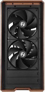 Lian Li LANCOOL 217 Genuine Walnut Wood Computer Case, Mid-Tower ATX PC Case with 5 Pre-Installed PWM Fans 2x170mm, 2x120mm & 1x140mm, Flexible PSU & Cable Installation - Black (LAN217X)