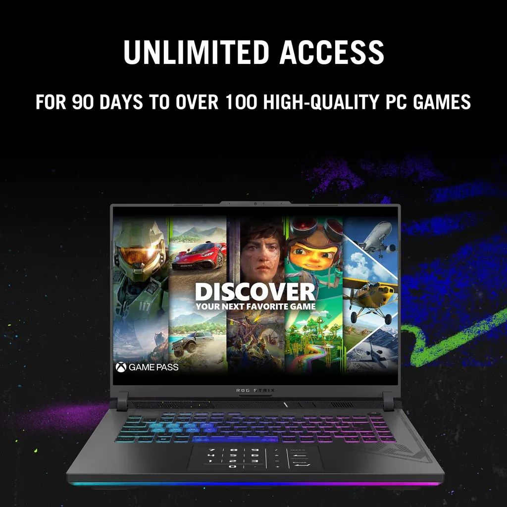 ASUS ROG STRIX G16 G614JV-I7161G | Intel Core i7 13650HX, 16GB RAM, 1TB SSD, 16" WUXGA 165Hz, 8GB NVIDIA RTX 4060, Win11 Home, Eng-Arb K/B, Gray