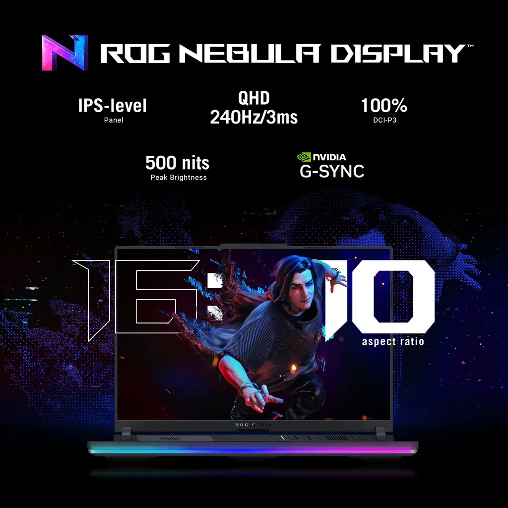 ASUS ROG STRIX SCAR 18 G834JY-N6064W | Core i9 13980HX, 32GB RAM, 2TB SSD, 18" WQXGA(2560x1600) 240Hz, 16GB NVIDIA RTX 4090, Win11 Home, Eng-Arb K/B, Black +Backpack
