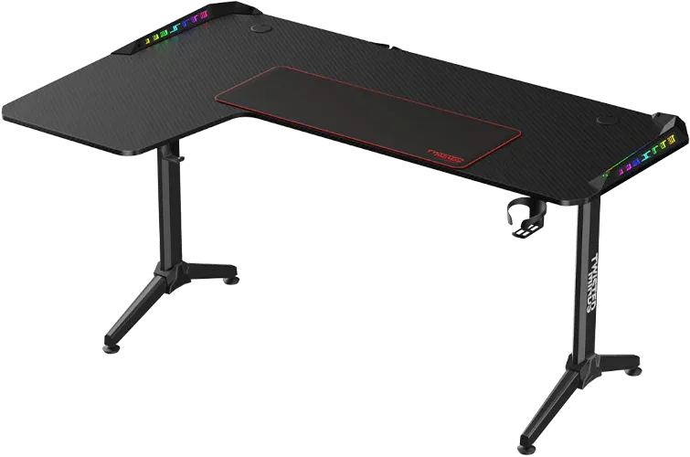 Twisted Minds L-Shaped Left Gaming Desk with Y-Shaped Legs, Left (Electronic Games)