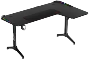  Twisted Minds L-Shaped Right Gaming Desk with Y-Shaped Legs, (Electronic Games)