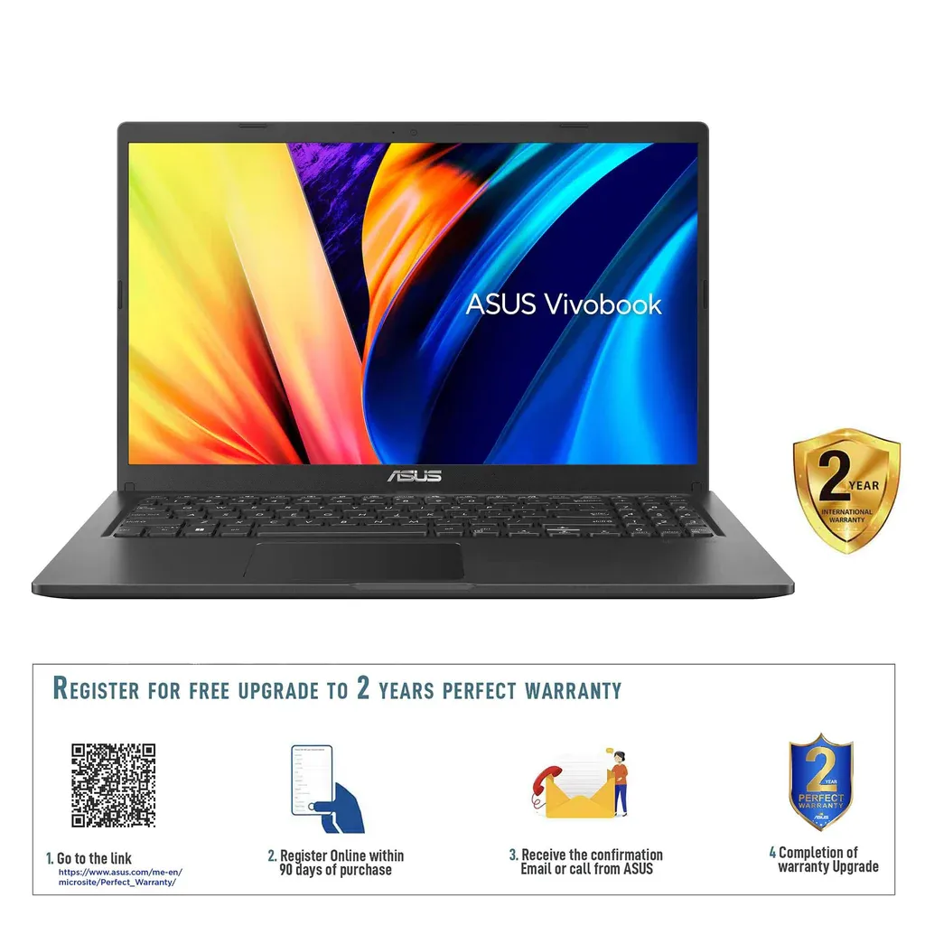 ASUS X1500EP-EJ2365W | Core i3 1115G4, 8GB RAM, 256GB SSD, Intel IRIS Graphics, 15.6" FHD, Win11 Home, Eng-Arab Keyboard, Black