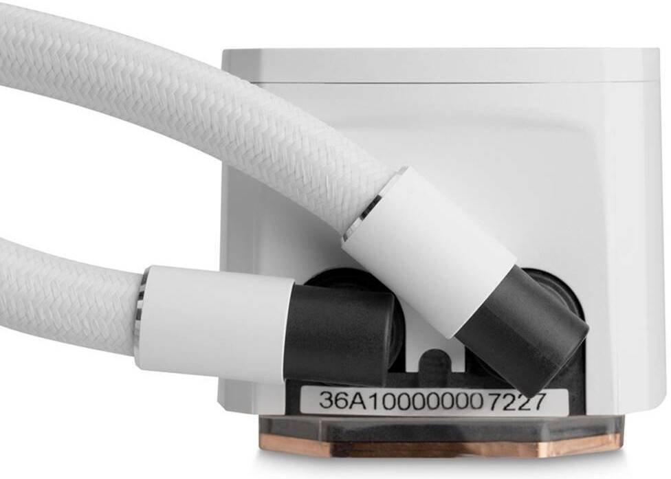 EKWB EK-Nucleus AIO CR240 Lux D-RGB Liquid CPU Cooler, 240mm Radiator, 120 mm D-RGB Daisy-chainable Fans, 550 - 2300 RPM Fan Speed, 72 CFM Air Flow, Applicable for AMD / Intel, White | 3831109897843