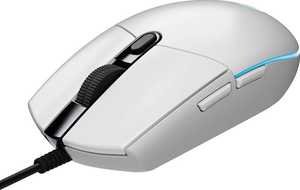 Logitech G203 Lightsync RGB Lighting 800 DPI, 6 programmable buttons Optical Wired Gaming Mouse (White) | 910-005797