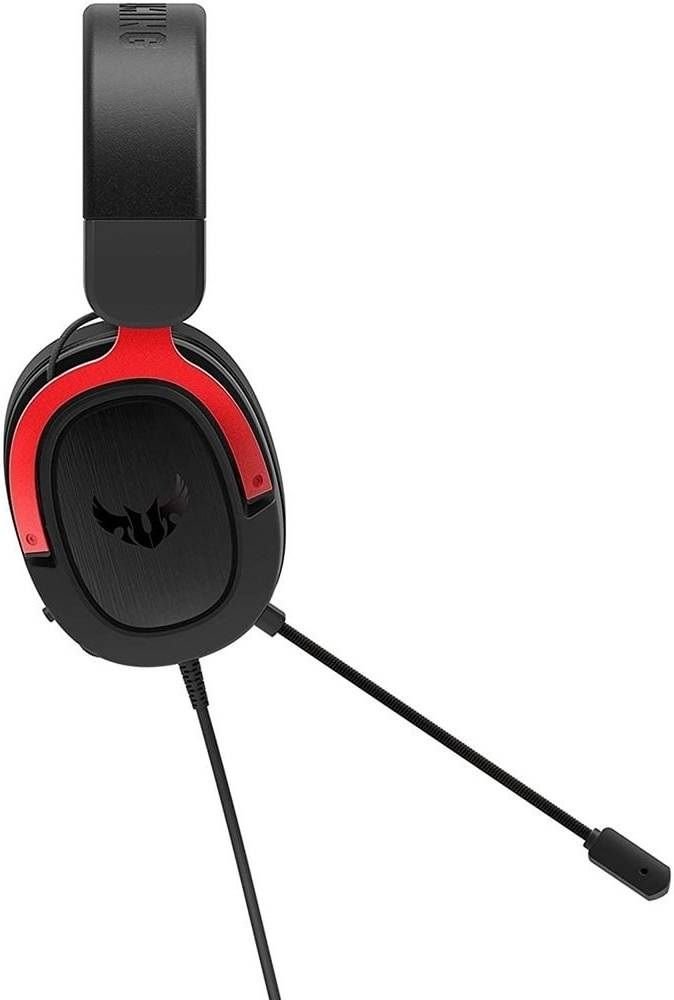 Asus H3 TUF Gaming Headset Red featuring 7.1 surround sound,deep bass,lightweight design,fast-cooling ear cushions 90YH02AR-B1UA00