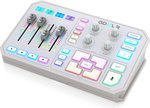 TC-Helicon Go XLR Broadcast Production Studio Mixer, 4-Channel Mixer, Studio Quality Midas Preamp, Full RGB Lighting Control, Motorized Faders, Premium Low Noise Midas Mic Preamp, White | GoXLR-WH