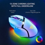 Razer Basilisk V3 Pro USB Wireless Optical Gaming Mouse, 30K DPI Optical Sensor, Chroma RGB Lighting, HyperScroll Tilt Wheel, 750 IPS Speed, 11 Programmable Buttons, White | RZ01-04620200-R3G1