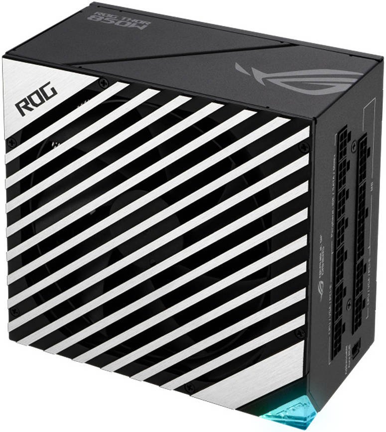 ASUS ROG THOR 850W Platinum II Fully Modular Power Supply, 80 Plus Platinum,135mm Wing-blade Fan with PWM Control, ROG Heatsinks, OLED Display, Aura Sync, Low-ESR Capacitors | 90YE00L2-BONAOO
