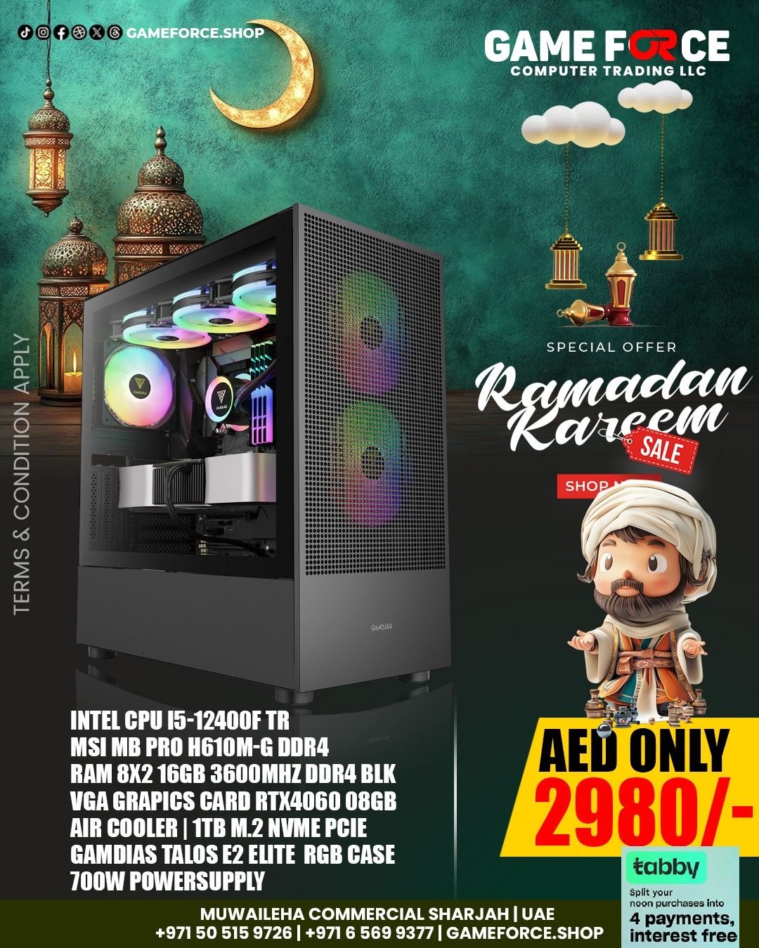 GAMING PC INTEL CORE I5-12400F