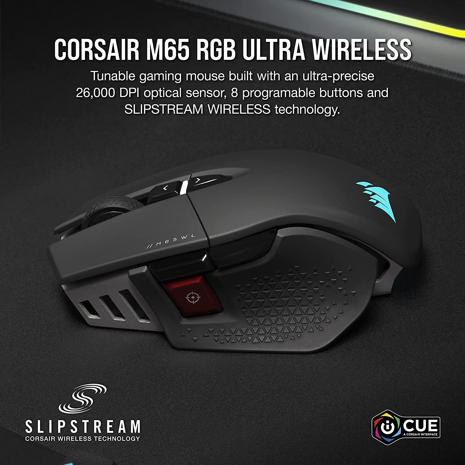 Corsair M65 RGB Ultra Wireless Tunable FPS Gaming Mouse