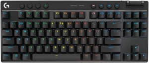 Logitech G PRO X TKL LIGHTSPEED Wireless Gaming Keyboard, Ultra-Portable Tenkeyless Design, Lightsync RGB Backlit, PBT Keycaps, Tactile Switches (GX Brown), BT/USB, US INTL Layout, Black | â€Ž920-012136