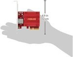 ASUS XG-C100C 10GBase-T PCIe Network Adapter, 10Gbps Networking, RJ45 Port, QoS, Win & Linux Compatible, Red | 90IG0760- M00B00