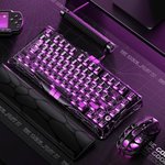 GravaStar Mercury V75 Lite Gaming Keyboard, 75% Layout, Custom GravaStar Blackcore Switch, Full-Transparent Premium Plastic, Dynamic Rapid Trigger, Transparent Black | V75 Lite