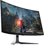 DELL Alienware 32" 4K QD-OLED Curved Gaming Monitor, 4K UHD 3840x2160 @ 240Hz, 0.03ms G-to-G, AdaptiveSync & NVIDIA G-Sync, 1Bn Colors, DCI-P3 99% Dolby Vision, DP 1.4 / HDMI 2.1, USB-C | AW3225QF