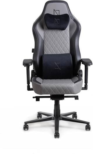 Navodesk APEX Cloud Leather Ergonomic Gaming Chair, 155Â° Reclining High Back Chair, 4D Metal Armrest, Magnetic Memory Foam Headrest, Lumbar Support, 60mm Castors, Ultimate Grey | B0CCYTD4XC