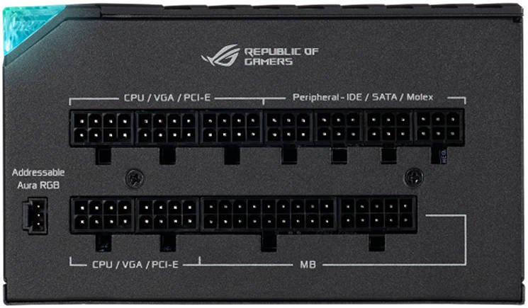 ASUS ROG THOR 850W Platinum II Fully Modular Power Supply, 80 Plus Platinum,135mm Wing-blade Fan with PWM Control, ROG Heatsinks, OLED Display, Aura Sync, Low-ESR Capacitors | 90YE00L2-BONAOO