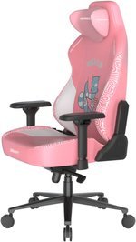 DXRacer Craft Pro Hello Human Cat Edition Gaming Chair, 2D Integrated Lumbar Support, 4D Armrest, 90Â° - 135Â° Reclining Backrest, Cold-Cure Foam, Class 4 Hydraulics, Pink | CRA-PR008-P-H1