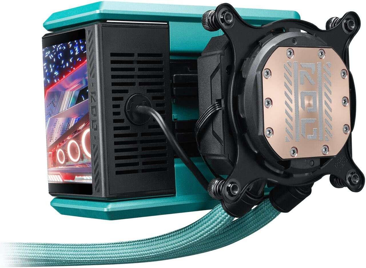 ASUS ROG RYUO IV 360 ARGB Hatsune Miku Edition Liquid CPU Cooler, 6.67" AMOLED Display, 360mm Radiator, 3x 120mm MF-12C aRGB Fans, 2650 RPM Speed, 71.44 CFM Fan Airflow | 90RC01P1-B0EAY0