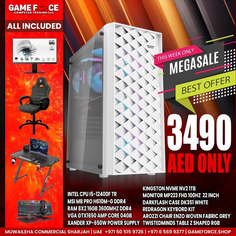 GAMING PC INTEL CORE I5-12400F 