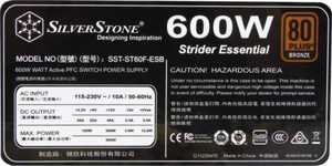 SILVERSTONE POWERSUPPLY ST600 600W