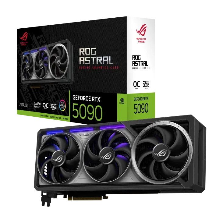 ASUS ROG Astral GeForce RTX 5090 32GB GDDR7 OC Edition ROG-ASTRAL-RTX5090-O32G-GAMING DLSS 4.0 PCI Express 5.0 Graphics Card